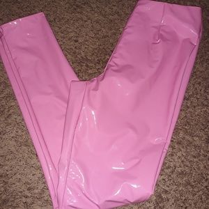 Pink Vinyl Pants